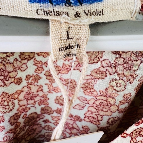 Chelsea & Violet Floral Lace Empire Waist Babydoll Swifty Dress SIZE LARGE NWT - Picture 6 of 8